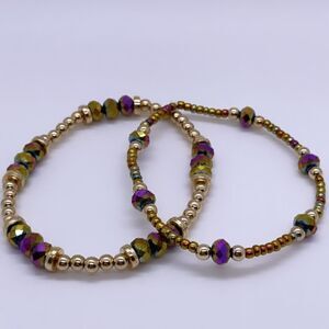 NWT Wool + Pepper Co. Beaded Bracelet Stack (2)